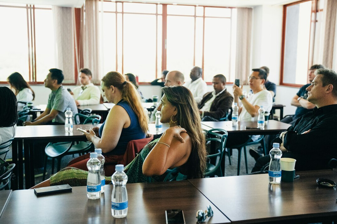 audience listening attentively